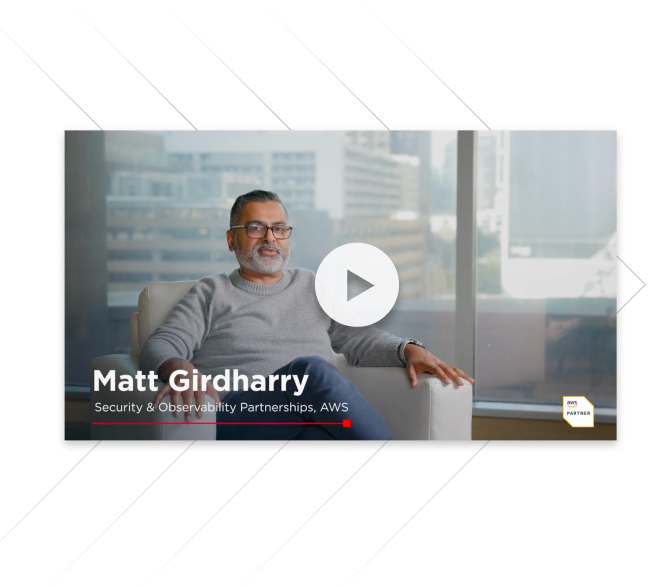 Video screenshot of Matt Girdharry from AWS